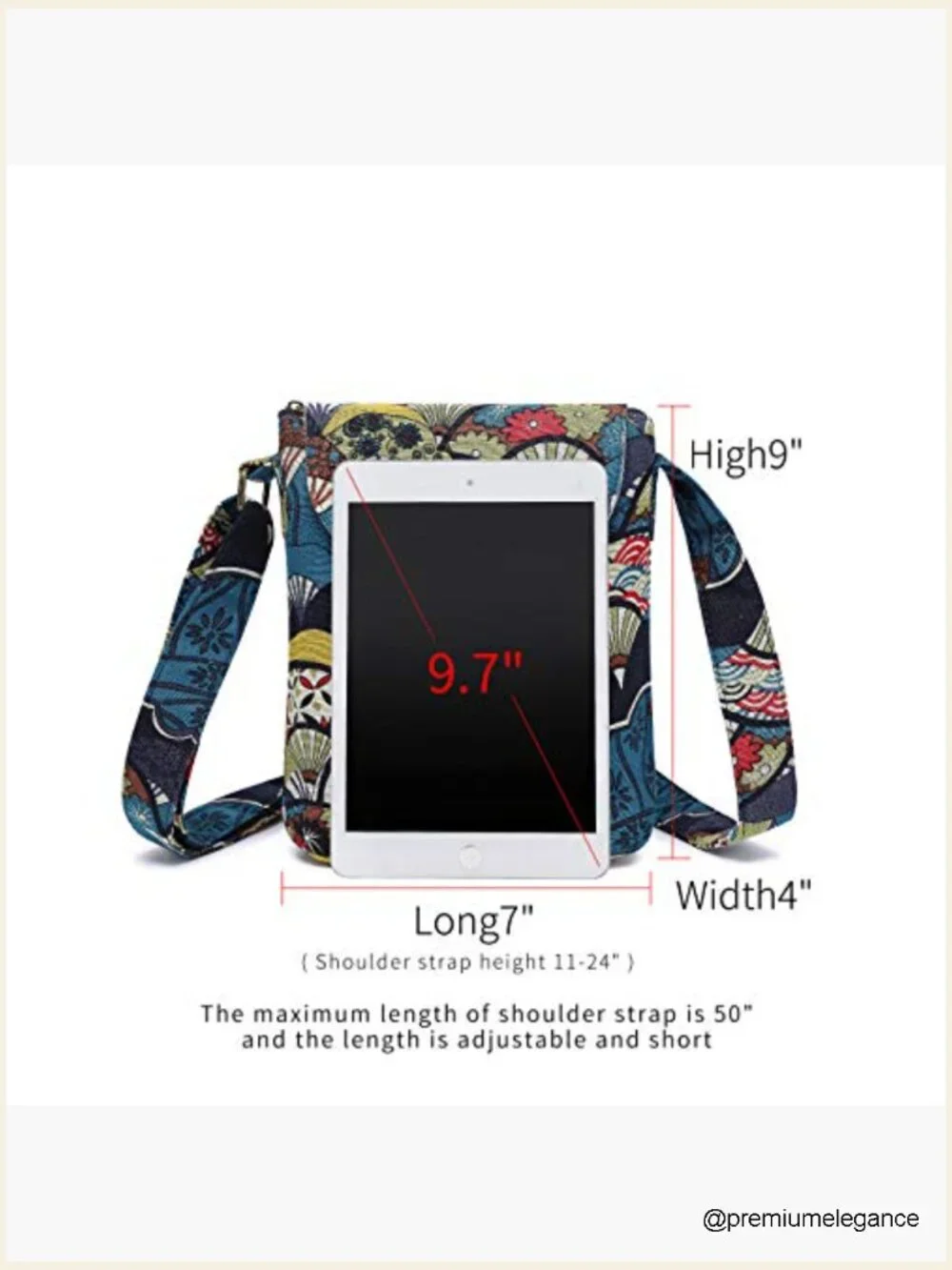 Vintage Bohemian Hobo Shoulder Bag Canvas Small Crossbody Handbag